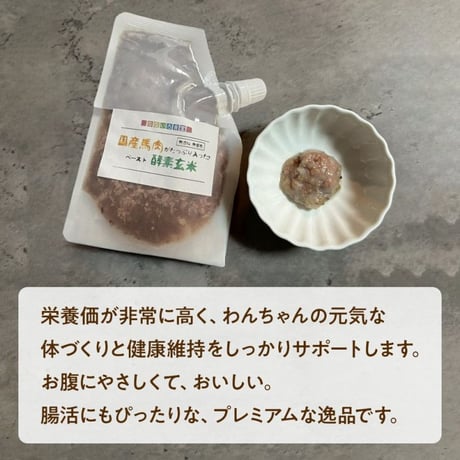 なないろ食堂 酵素玄米ペースト 国産馬肉入り 80g
