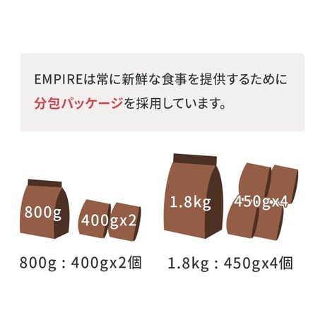 【取り寄せ】EMPIRE  スペシャルバランスダイエットレシピ 小粒 300g/800g/1.8kg