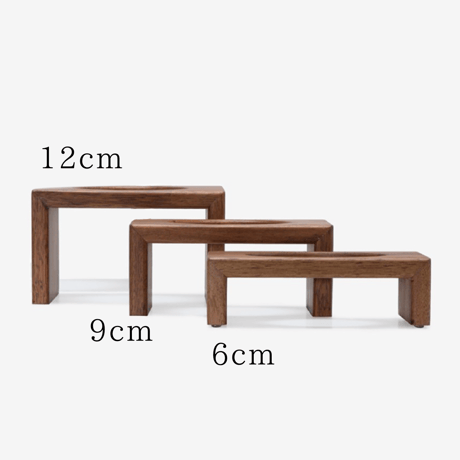 BRIDGE TRAY 食器台 メルバウ ブラウン 6cm/9cm/12cm/2ホール9cm