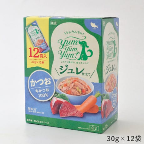 ★商品入れ替え yumyumyum! ヤムヤムジュレ仕立て かつお 30g/30g×12