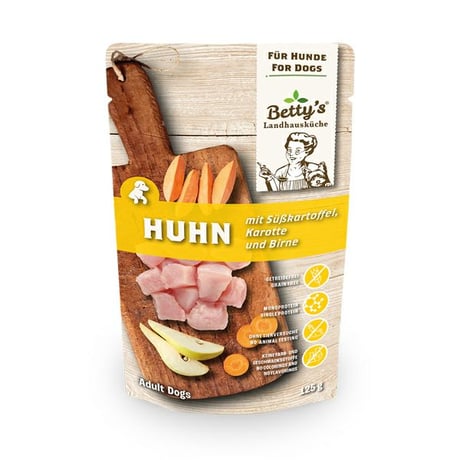 Betty's 鶏肉とさつまいものブイヨン煮込み 犬用 125g