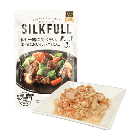 SILKFULL シルクフル レトルト ビーフ味 100g 腎臓をいたわりたい子に嬉しいパウチです！