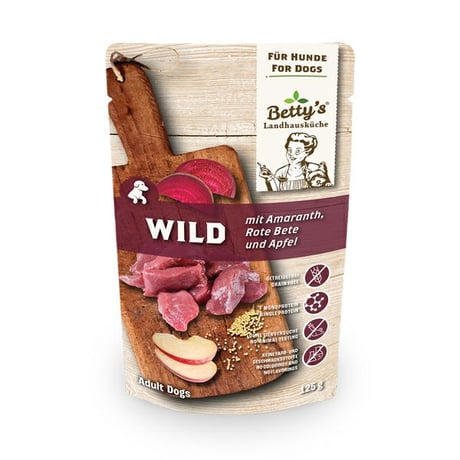 Betty's 鹿肉と猪肉のブイヨン煮込み 犬用 125g