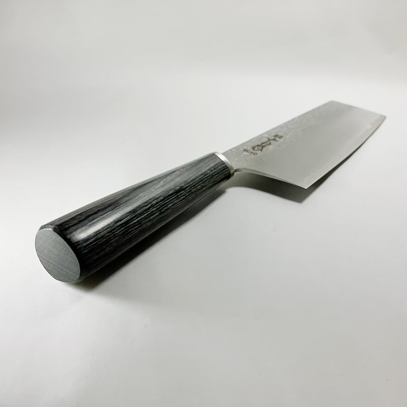 菜切り包丁 ステンレス鋼 VG10 グレー柄 6寸（180mm） 鎚目仕様 | 刃物