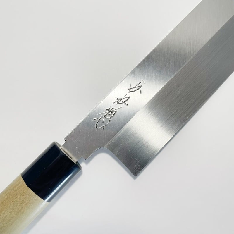 本焼鎌形薄刃 白鋼 水牛柄 8寸（240mm） | 刃物の老舗 本家かね