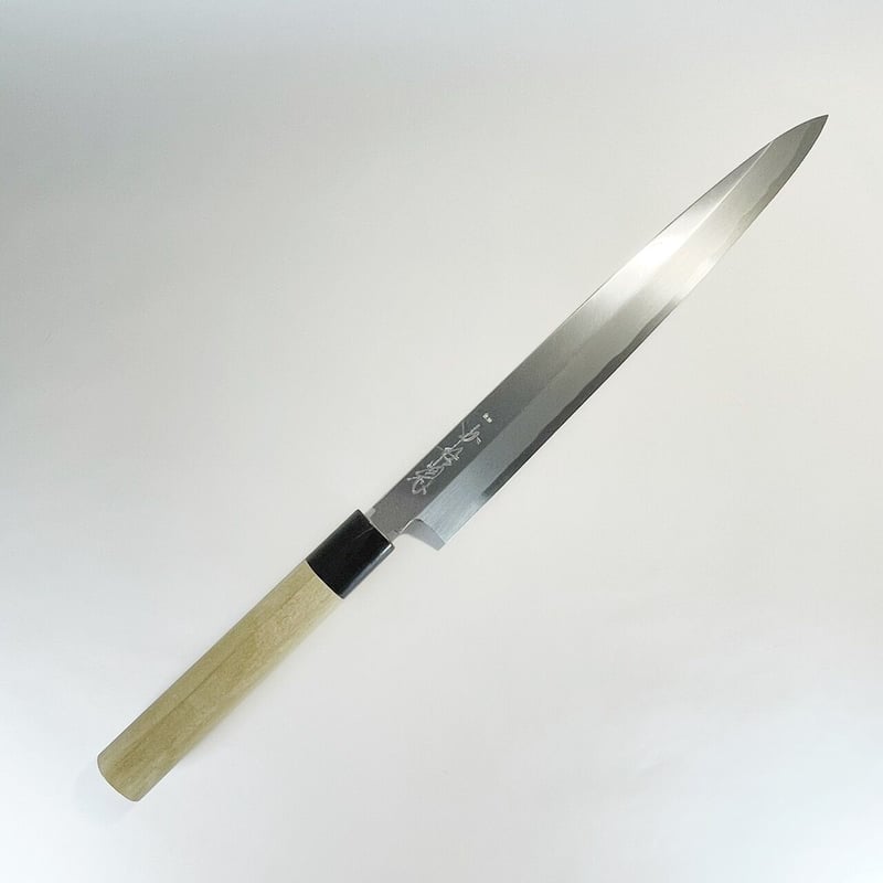 有次 特製 柳刃包丁 24cm（8寸）水牛柄 柳刃 白鋼 霞 水牛柄 9寸（270mm） | 刃物の老舗 本家かね惣