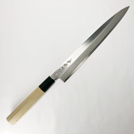 76)本清綱 柳刃包丁 プロ用 刺身包丁 本水牛柄 青紙鋼 料理包丁 和包丁-
