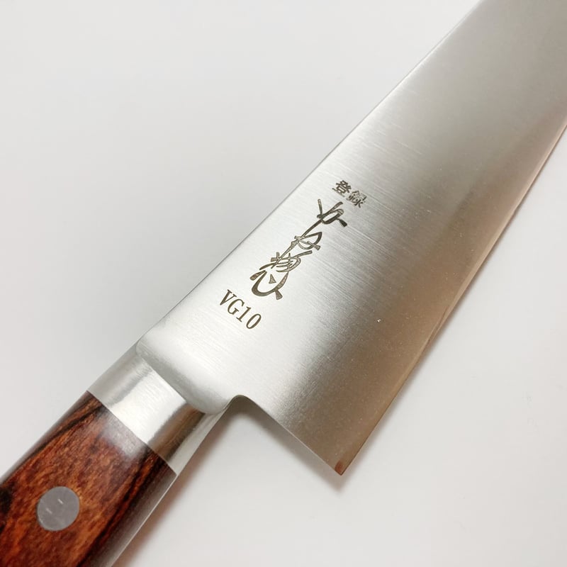 高鳳　剥きもの　切付け　6寸　水牛　黒檀　八角　青鋼　値下げあり 高鳳剥きもの切付け6寸水牛黒檀八角青鋼