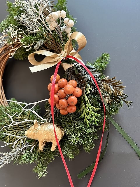 冬の森のリース 】 S Pig | Little Gardener