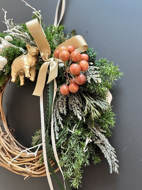 クリスマス⭐リース  シーズー シーズーグッズクリスマスリース 犬好きプレゼント｜アトリエ花倶楽部