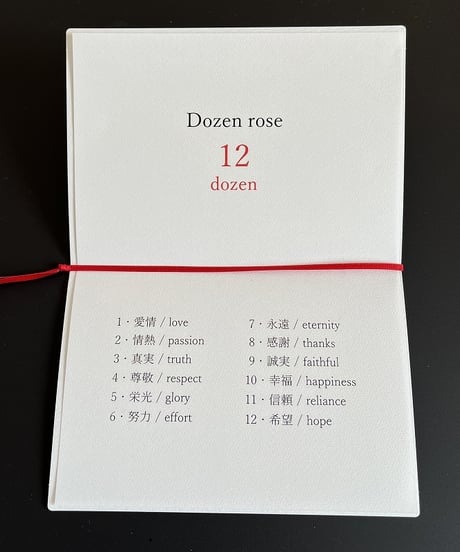 ●Dozen rose  /  ダズンローズ　　12本のバラの花 　（赤 / ボックスアレンジ）