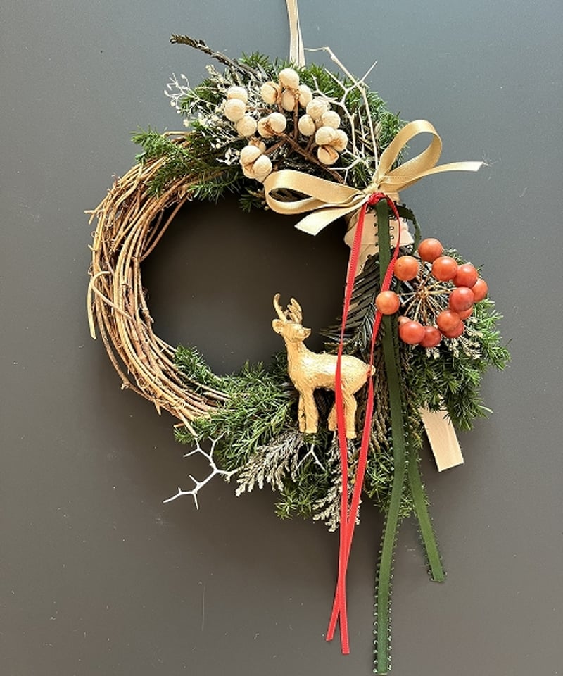 クリスマス☆リース☆トナカイ(スティック) 冬の森のリース 】 S トナカイ | Little Gardener