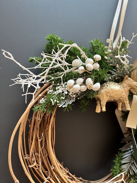 クリスマス⭐リース  シーズー 冬の森のリース 】 S シープ | Little Gardener