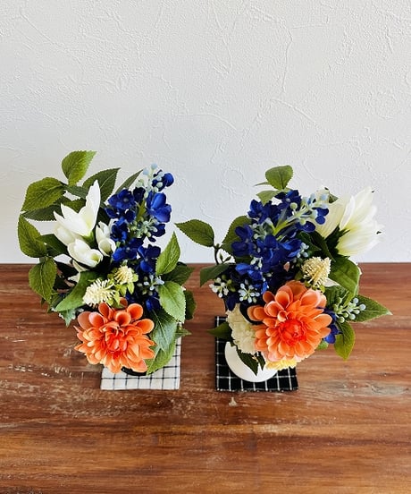 【 お仏花ブーケ 】ダリア　ダークオレンジ