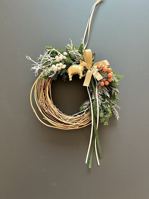 クリスマス⭐リース  シーズー 冬の森のリース 】 S シープ | Little Gardener