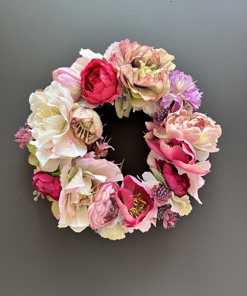 フラワー・リース oj oh flowers / オーフラワーズ】 フラワーリース S クリスマスローズ③