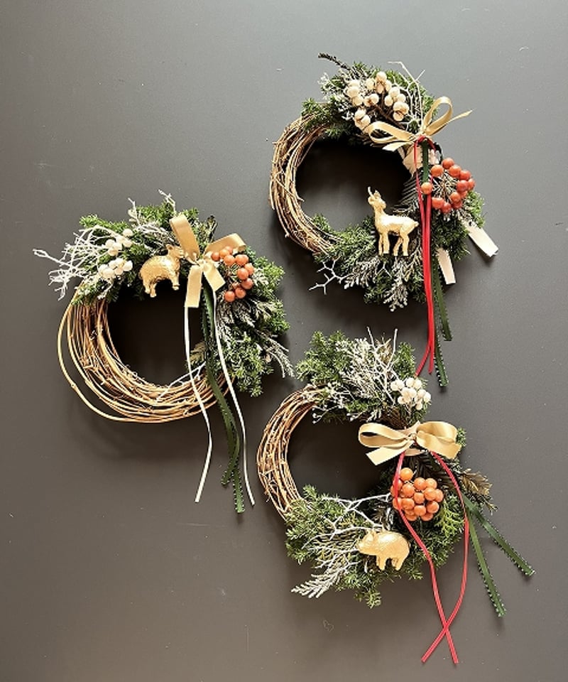 小さめ♪クリスマスリース♪♪ 冬の森のリース 】 S Pig | Little Gardener
