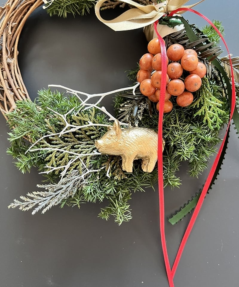 冬の森のリース 】 S Pig | Little Gardener