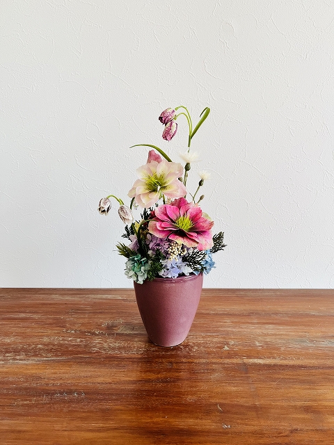 イタリア　クリスマスローズ　花瓶 イタリア クリスマスローズ 花瓶