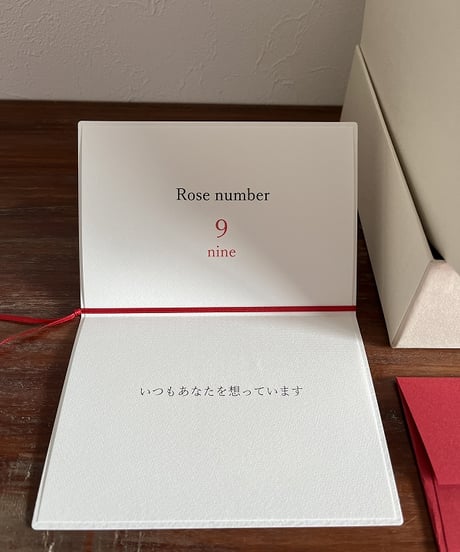 ●Rose number / ローズナンバー　ボックスアレンジメントМ（赤 / ～19本）