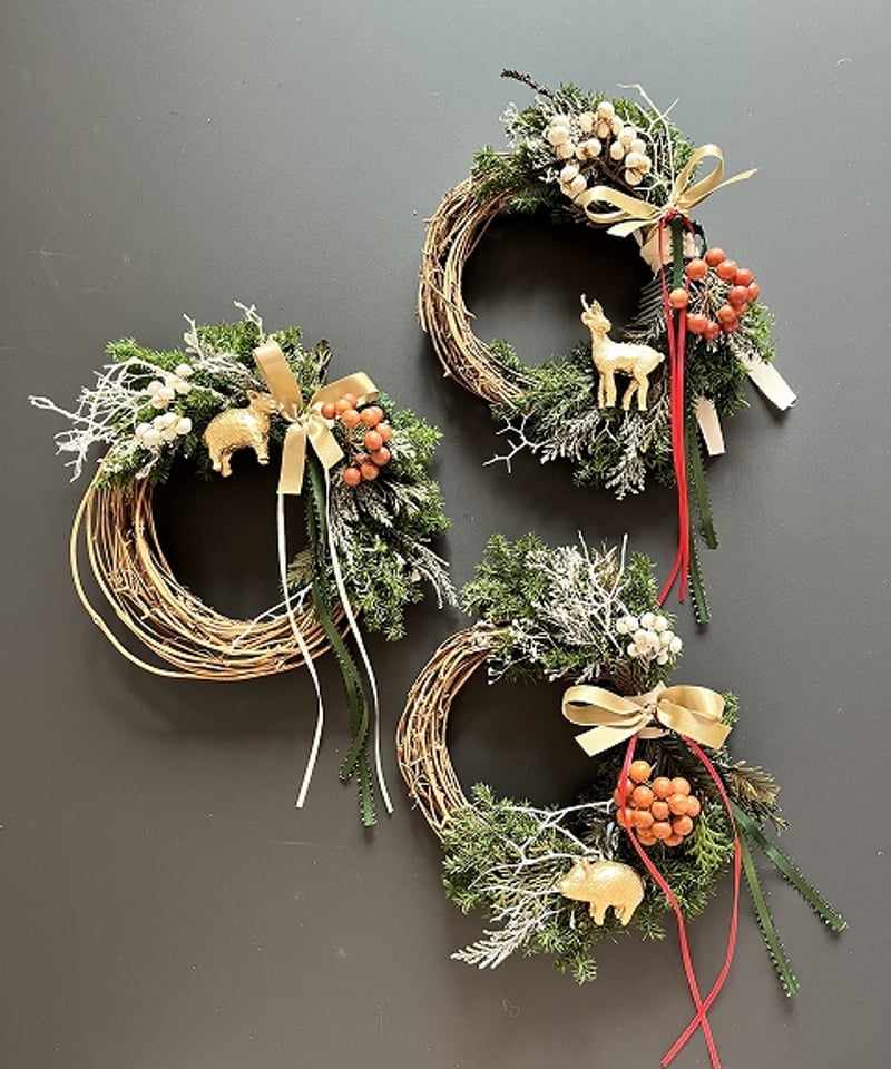 クリスマス☆リース☆トナカイ(スティック) 冬の森のリース 】 S トナカイ | Little Gardener