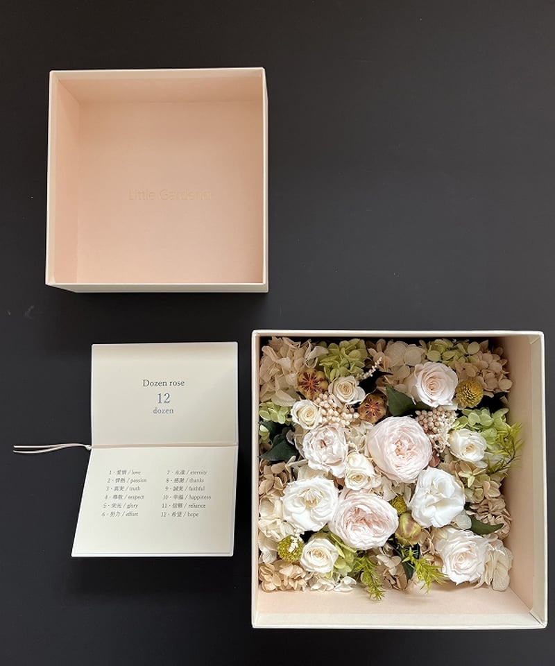 ○Dozen rose / ダズンローズ 12本のバラの花 （ホワイト / ボックスア