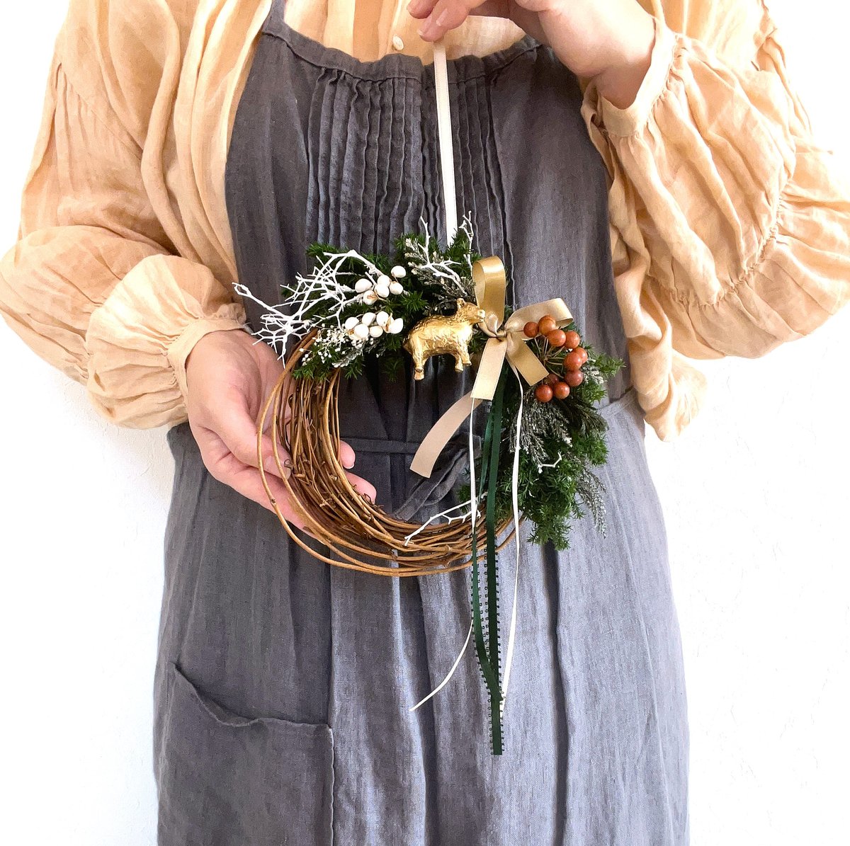 冬の森のリース 】 S シープ | Little Gardener