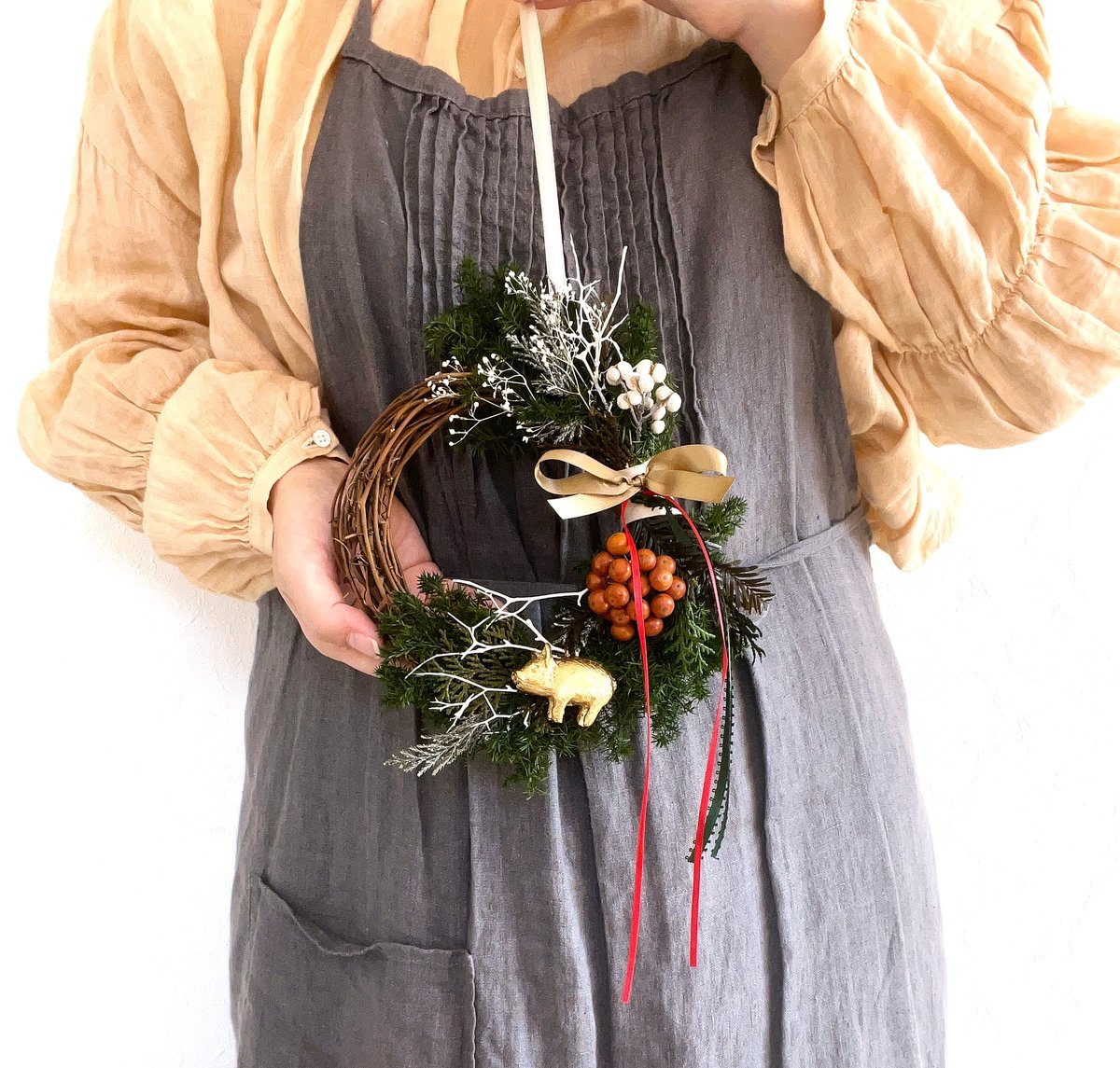 冬の森のリース 】 S Pig | Little Gardener