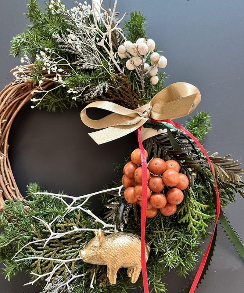 冬の森のリース 】 S Pig | Little Gardener