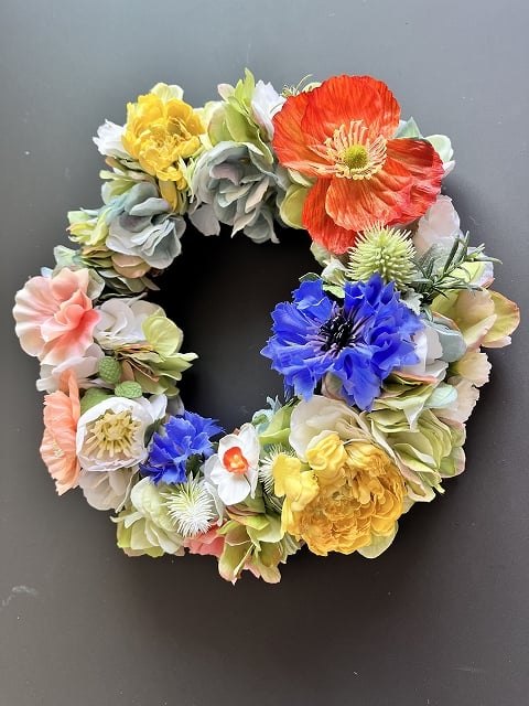 フラワー・リース u-kaOMMO OP oh flowers / オーフラワーズ】 フラワーリース МL ポピー | Little