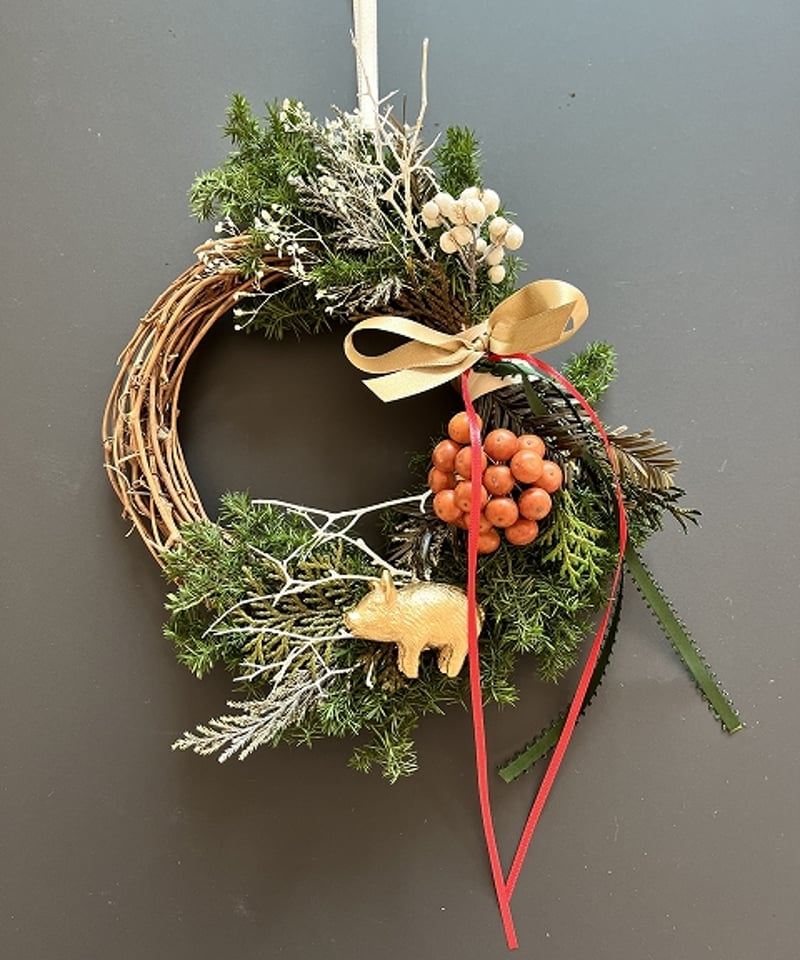 冬の森のリース 】 S Pig | Little Gardener