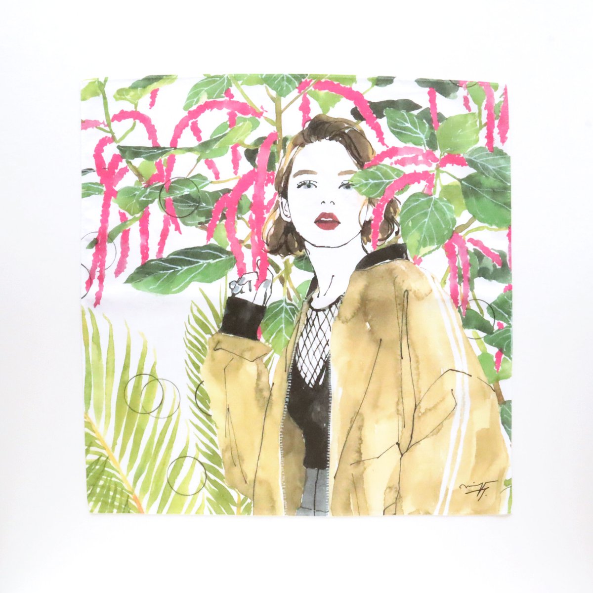 詩羽しう　等身大ビッグタオルとファブリックポスター ファブリックポスター：烏賊図譜（六角堂DADA） | nunocoto fabric