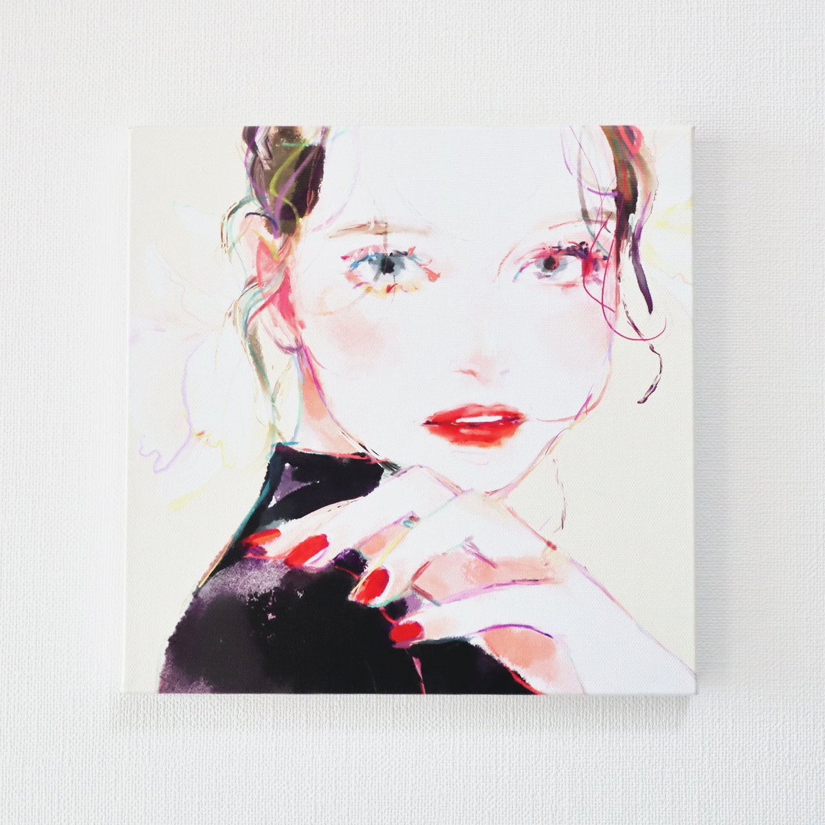 油絵【Lily】1点物の原画/作者サイン入り/キャンバス油彩画/美人 油絵【Lily】1点物の原画/作者サイン入り/キャンバス油彩画/美人