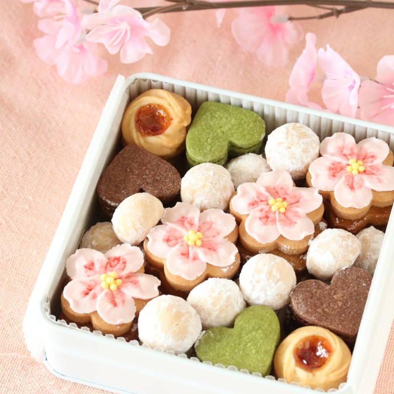 2026桜クッキー缶 | みやまめ珈琲