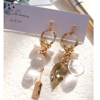 ゴールドリーフ×ちゅるんなボリュームピアス
