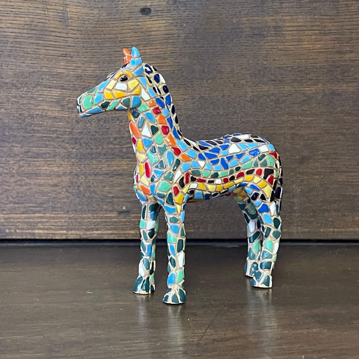 レア物！陶器の可愛いい子馬の絵画