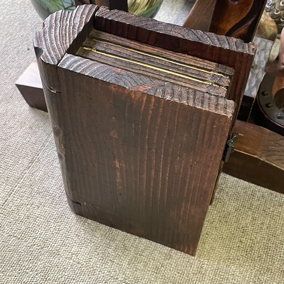 アンティーク 木製 彫刻 収納ボックス smile-picotto_190405-073c