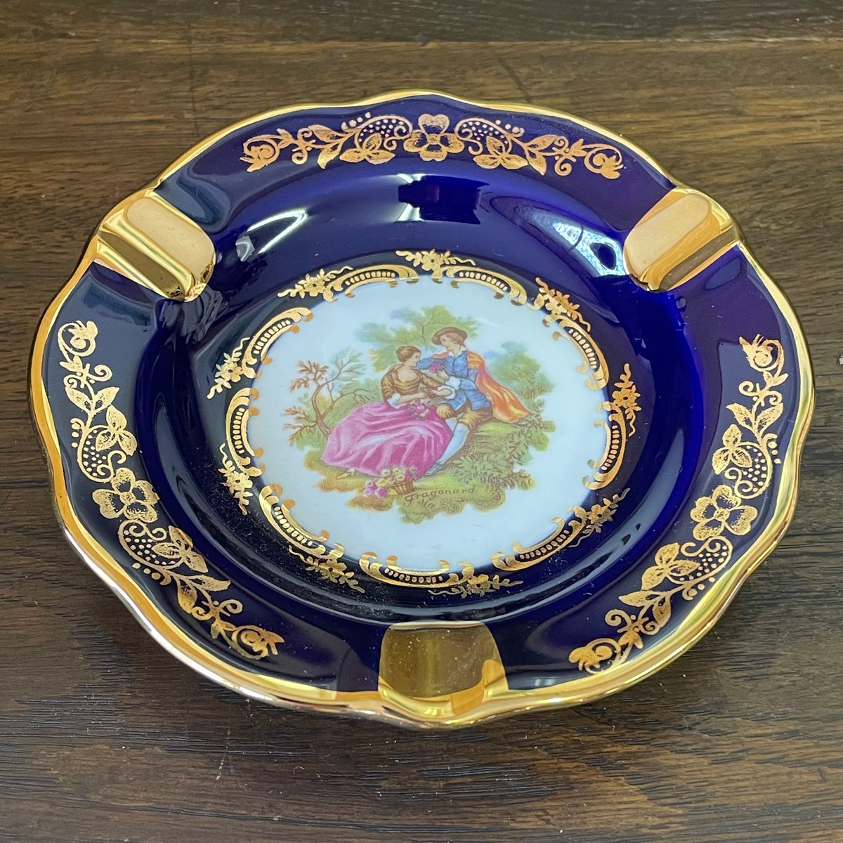 LIMOGES CASTEL リモージュ キャッスル アッシュトレイ コバルト