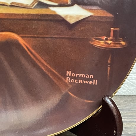 Norman Rockwell ノーマンロックウェル "FATHER'S HELP" 飾り皿 Knowles アメリカ 80年代 限定品 エディションナンバー有り