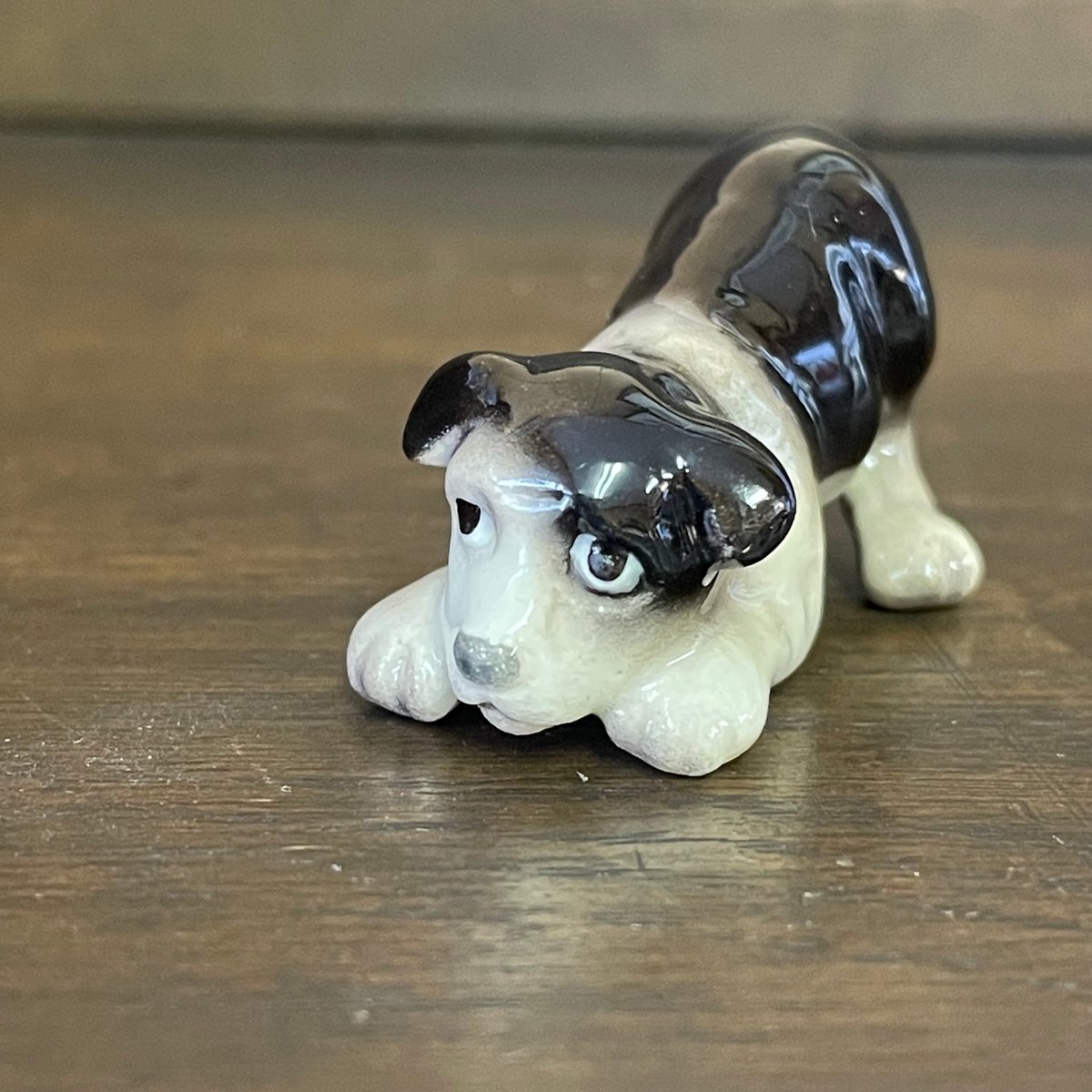 ミニチュア 陶器の小さな犬 ボーダーコリーの子犬 ヘイゲンリネカー