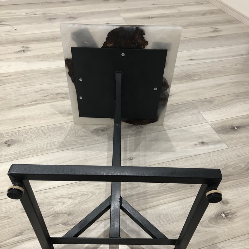 ケヤキ×クリアレジンサイドテーブル ケヤキ×クリアレジンサイドテーブル 欅のレジンサイドテーブル 42.5cm