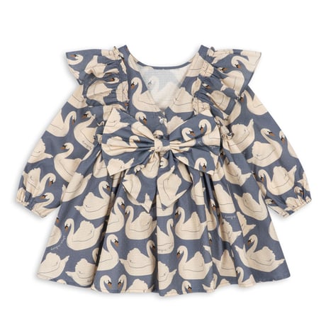 KONGESSLOEJD - EVIA LS BOW DRESS GOTS  |  Swan