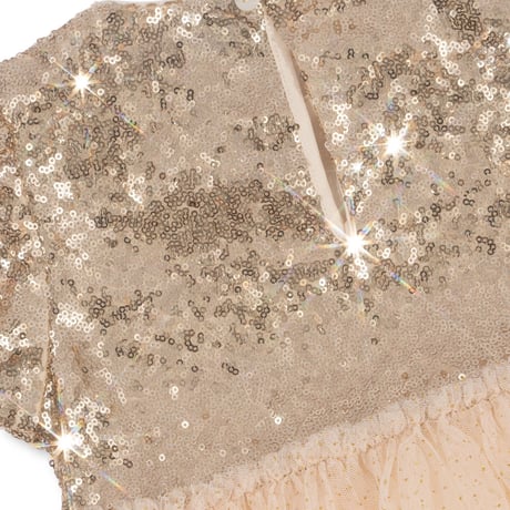 KONGESSLOEJD - STARLA PUFF SLEEVE DRESS | GOLD BLUSH