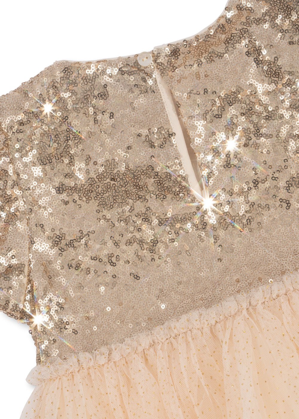 KONGESSLOEJD - STARLA PUFF SLEEVE DRESS | GOLD