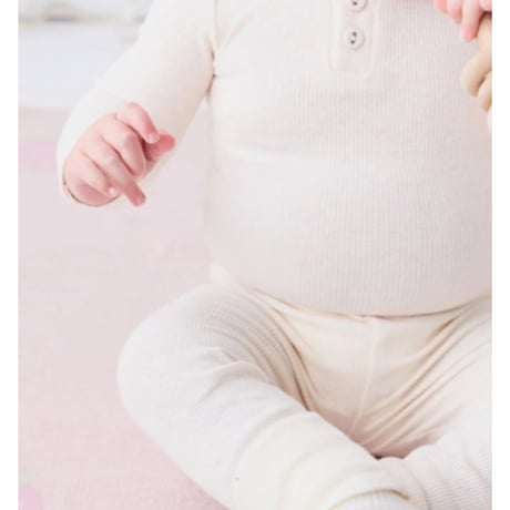 J A M I E   K A Y - Organic Cotton Fine Rib Long Sleeve Bodysuit |  Milk