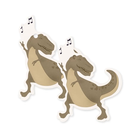 KONGESSLOEJD - 12 pack gift tags | Dino