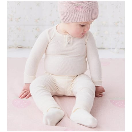 J A M I E   K A Y - Organic Cotton Fine Rib Long Sleeve Bodysuit |  Milk