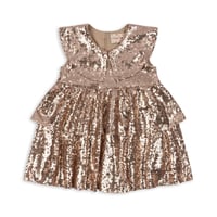 KONGESSLOEJD - Starla Sequin Dress |  Gold Blush