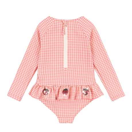 KONGESSLOEJD - ETTA LONG SLEEVE SWIMSUIT |  Geranium Pink