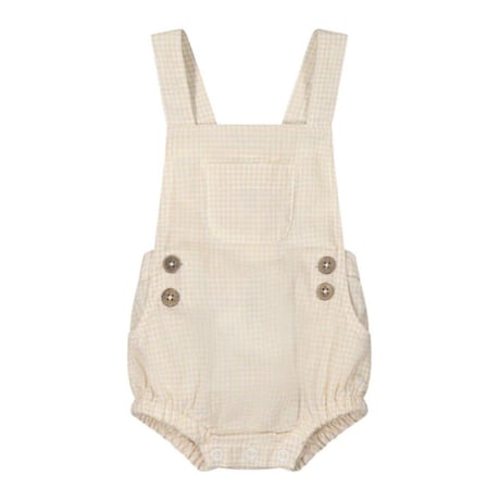 J A M I E   K A Y - Organic Cotton Robinhe Romper | Sesame Gingham